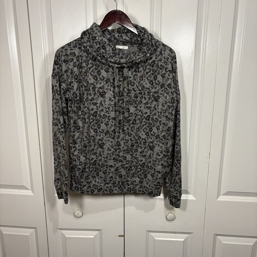 Maurices Gray Patterned Women's Cowl Neck Sweater